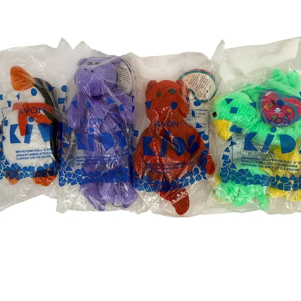 Avon Kids Birthstone Full O Beans Plush Lot 13 Sealed Mini Beanie Toys